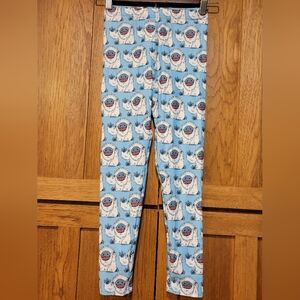 NWOT Light Blue Yeti Leggings  Girls Size 6